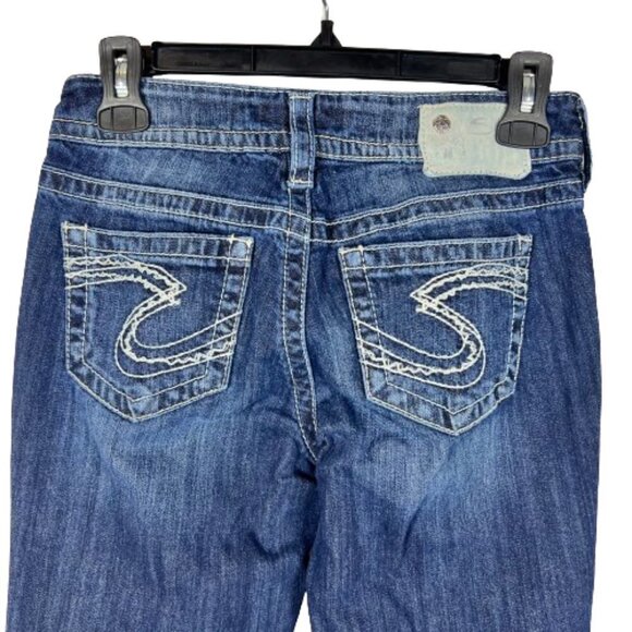 Silver Jeans Womens Suki Low Rise Bootcut Jeans Size 26 Dark Wash Y2K Western - Picture 12 of 16